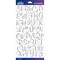 Sticko Alphabet Stickers - Script Small, Silver Glitter, 52pcs